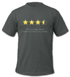 Ratings Three and a Half t-shirt - design preview