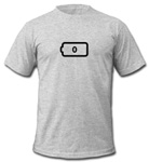 Battery life funeral t-shirt - design preview