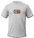 Battery life Saturday t-shirt - design preview