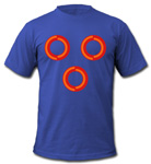 Heraldry Azure Three Annulets Gules t-shirt - design preview