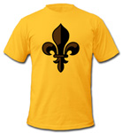 Heraldry Or a Fleur-de-Lis Sable t-shirt - design preview