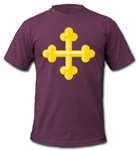 Heraldry Purpure a Cross Botonny Or t-shirt - design preview